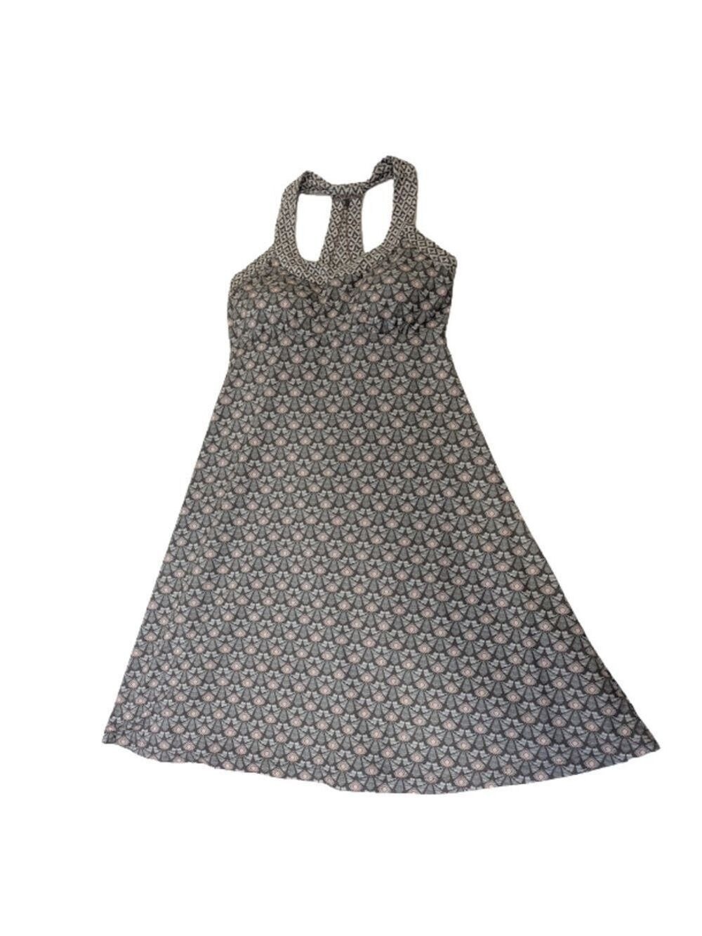 Boho Geo Print Sundress | Prana Racerback Travel Activewear Dress XS (Est.)